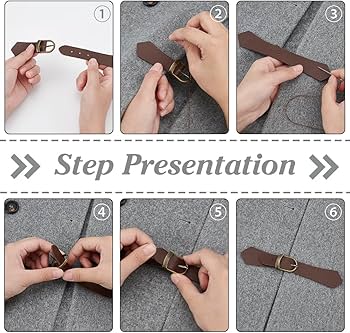 Amazon.com: FINGERINSPIRE 6 Sets Leather Sew-On Toggles Closures