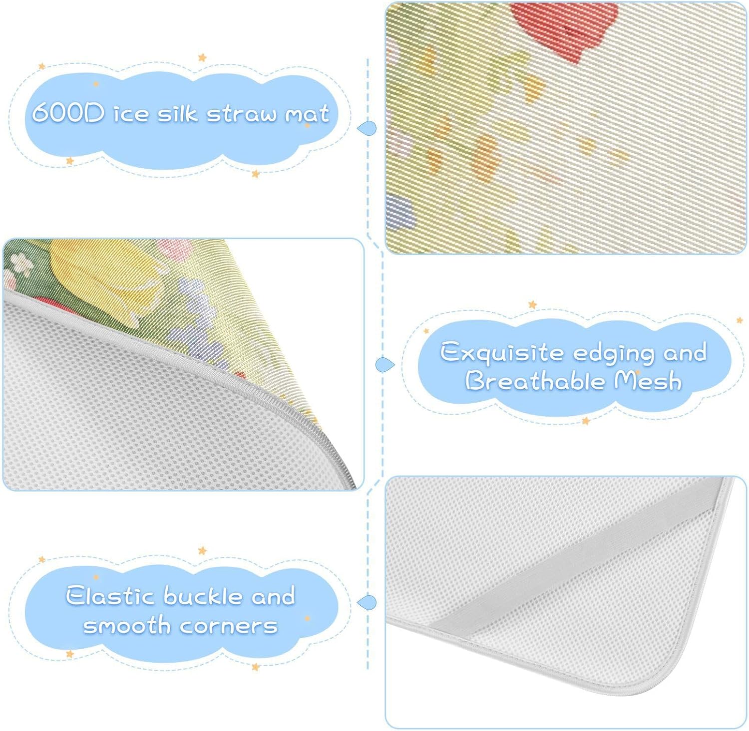 Butterflies Flower Cooling Baby Crib Mattress Protector 28" x 52" Ultra Soft Pads Washable Waterproof for Baby&Toddler