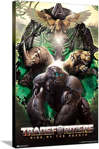 Miniatura 5 de Trends International Hasbro Transformers Rise of the Beasts - Póster de pared Maximals, 14.72 x 22.37 pulgadas, lienzo estirado