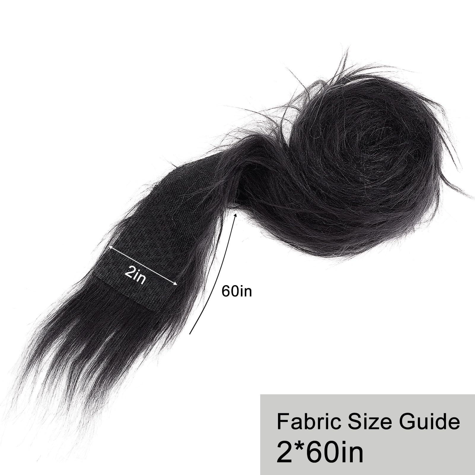 letsinstyle 4Pcs 2 Inch Faux Fur Ribbons, Multicolor Faux Fur Trim Fluffy Fuzzy Fabric Roll - Image 2