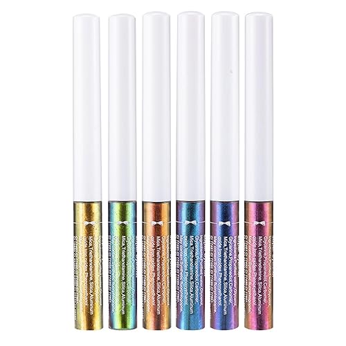 Delineador de ojos vegano 6 piezas de delineador líquido óptico 6 juegos de delineador de ojos líquido que cambia la luz de la etapa de color