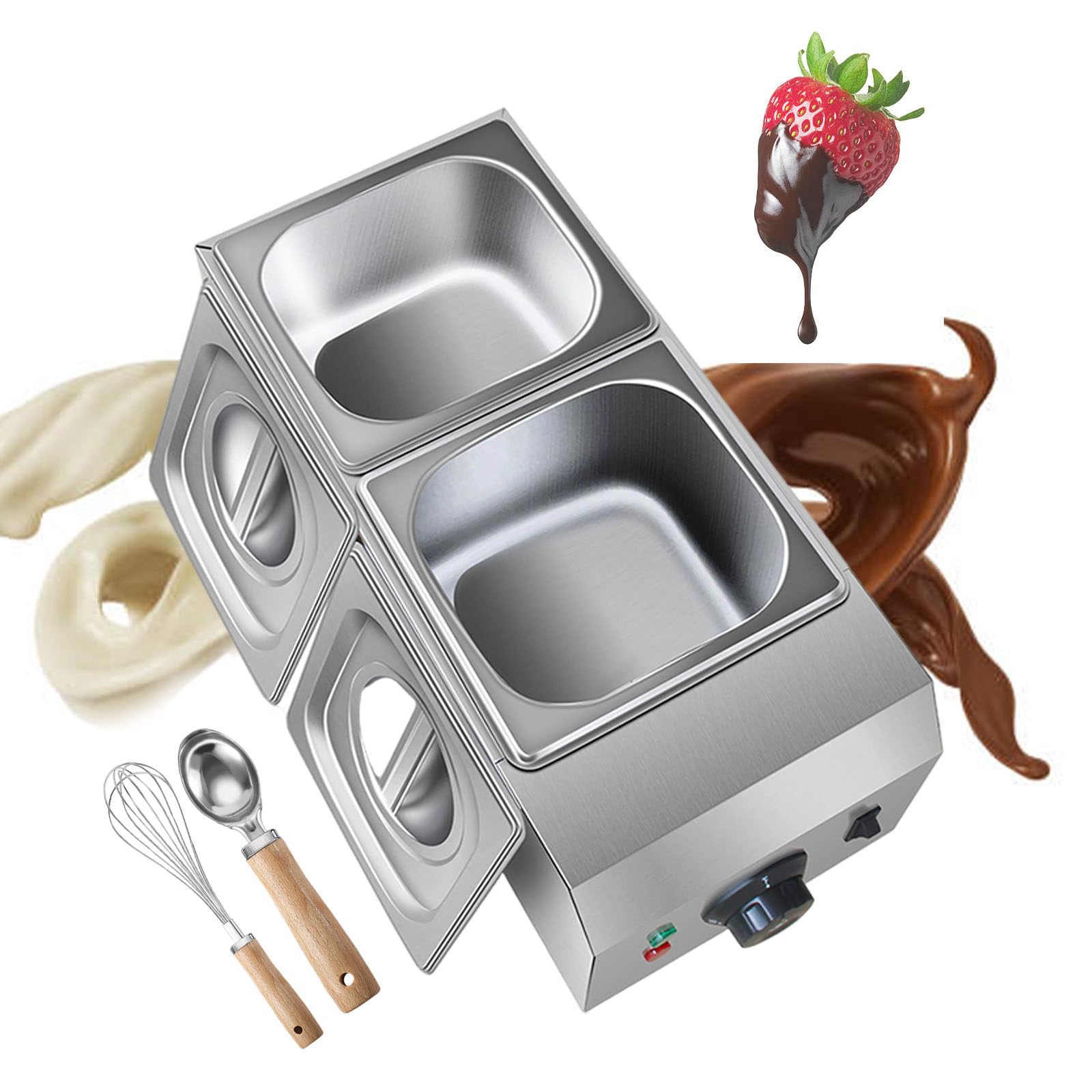 Machine À Fondre Le Chocolat Chaud Électrique, Chauffe-Chocolat Commercial À Température Réglable De 30 À 85 ℃, pour Centre Commercial, Snack Street, avec Kit D'outils De Cuisson