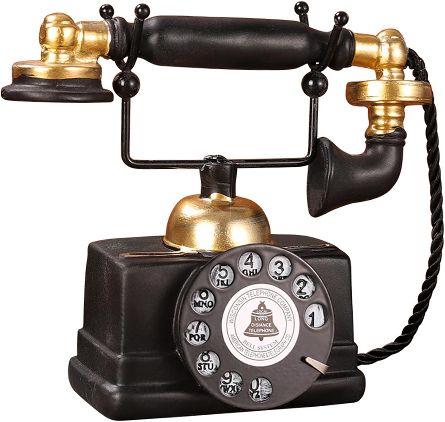 Retro Phone Model Realistic Rotation Vintage Phone Model Retro Phone for Caf  Bar Window Decor Desk Decoration Props
