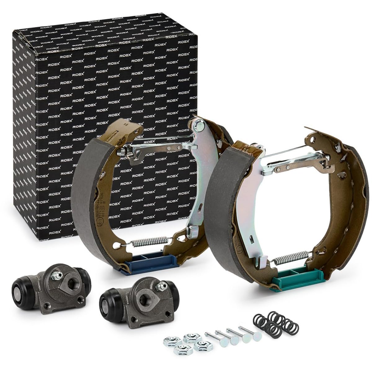 RIDEX 3859B0232 Kit frenos disco de tambor Trasero con accesorios con cilindro de freno de rueda Compatible con RENAULT TWINGO I C06