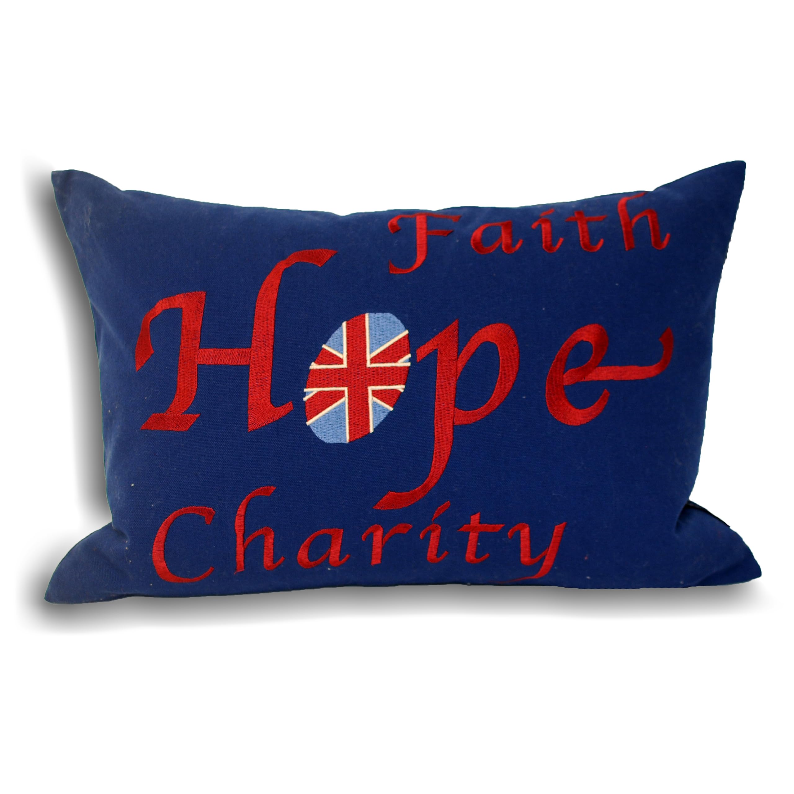 Paoletti Faith Polyester Cushion,Blue,35 x 50cm