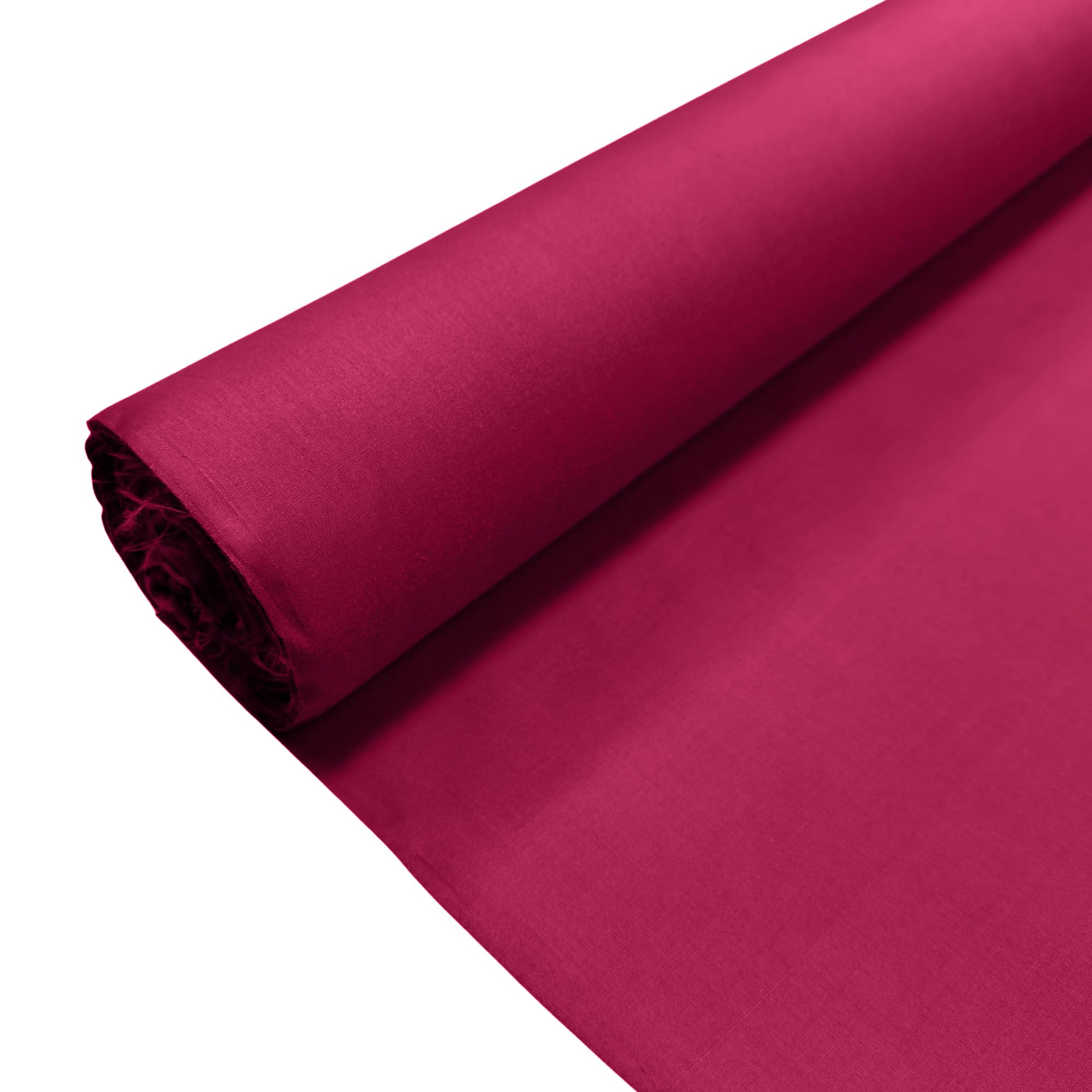 Thefabrictrade Fuchsia Plain Polycotton Fabric Dress Craft Poly Cotton Material | 3 Metre (300Cm X 112Cm) | Soft Poly Cotton For Sewing, Dressmaking, Crafts, Bunting & Lining