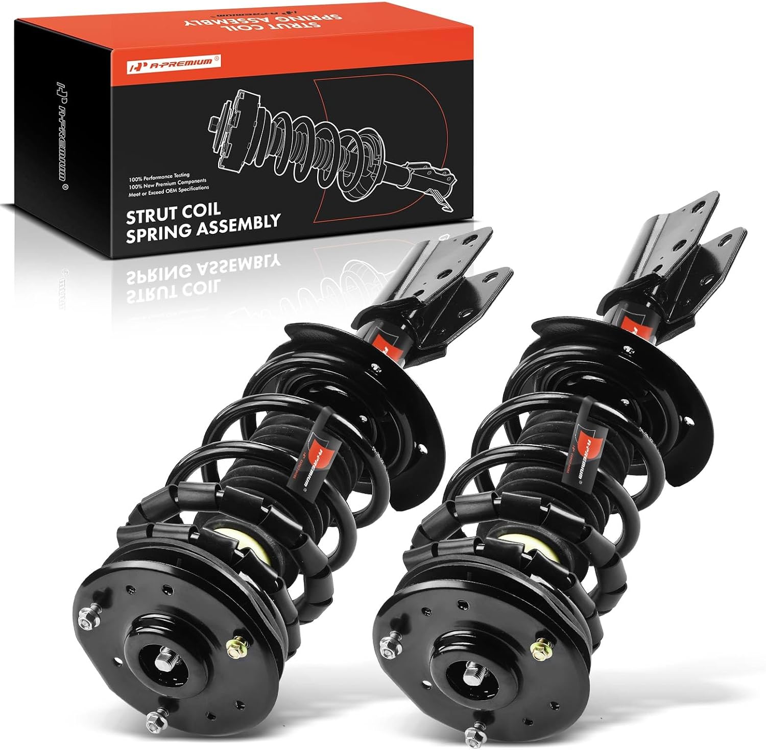 A-Premium Front Strut Assembly Compatible with Chevrolet Cavalier & Pontiac Sunfire, 1995-2005 - 2x Replacement Suspension Complete Strut Shock Absorber with Coil Spring