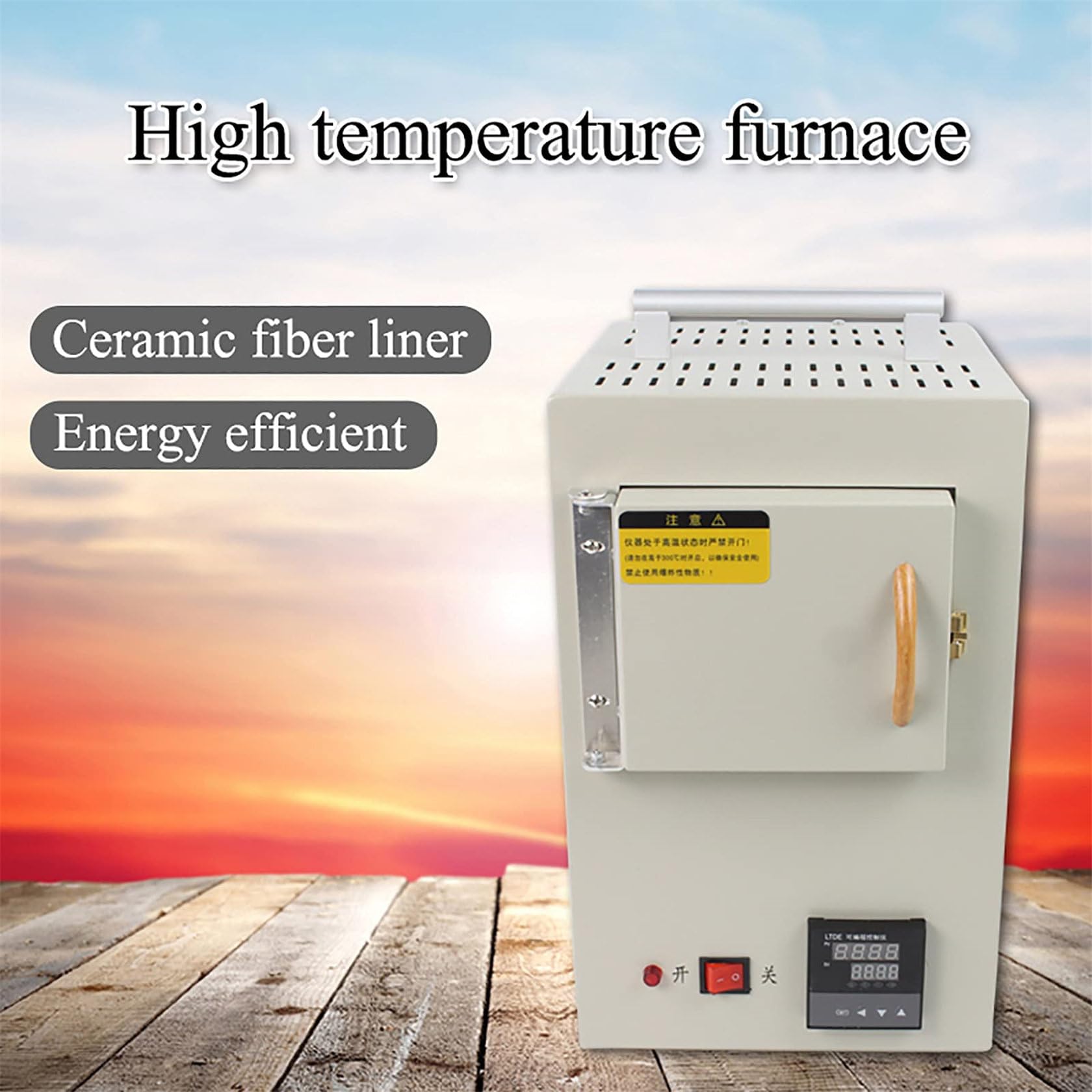 Muffelofen FüR Wissenschaftliche Labore, Keramikfaserofen 1000 °C. Hochtemperatur-Keramik-Muffelofen Mit Integrierter Programmsteuerung, WäRmebehandlung Von Metall/Keramik/Kunststoff/Titan