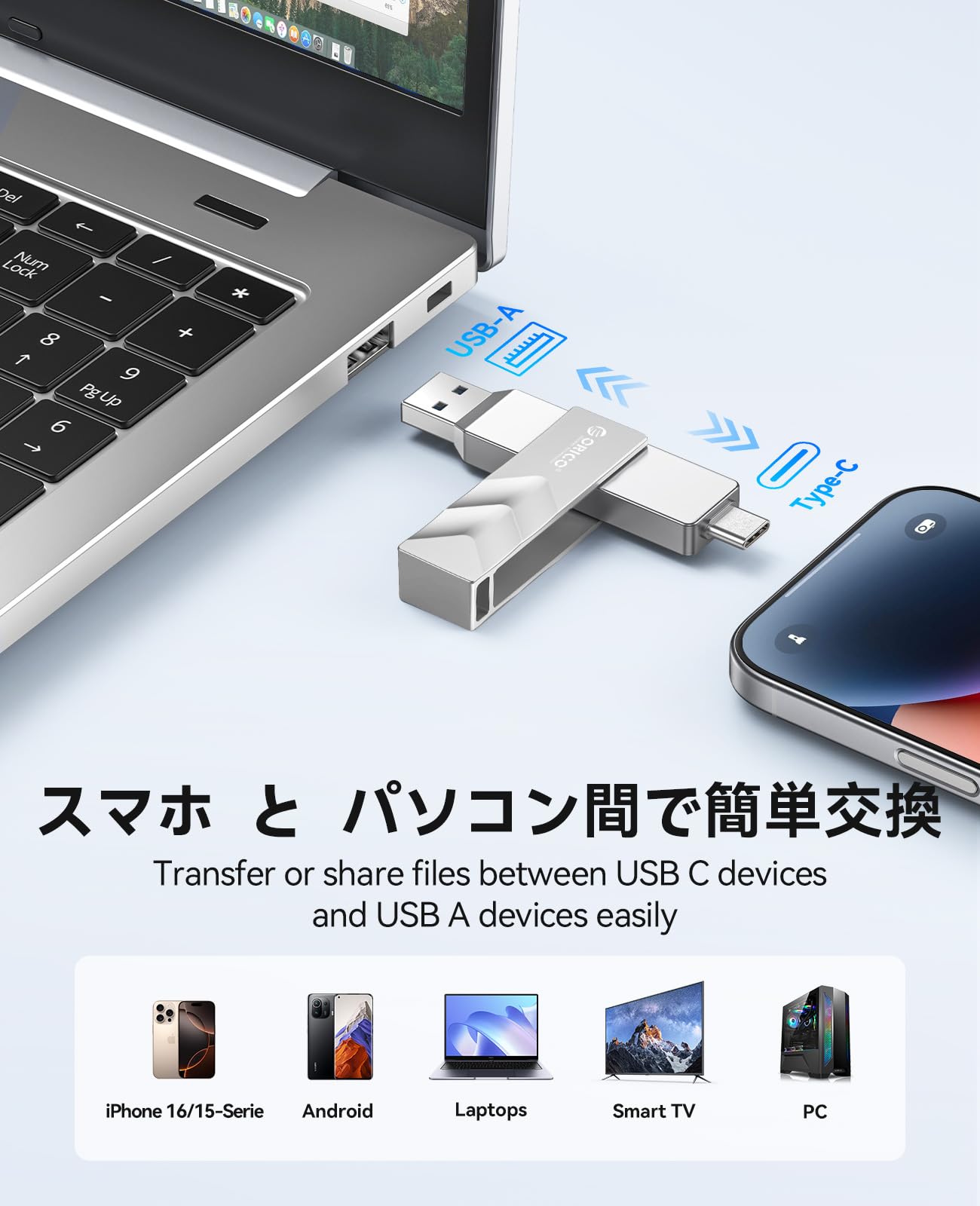 Amazon | ORICO 外付けSSD 1TB USB 3.2 Gen2 読出最大1000MB/秒 USB