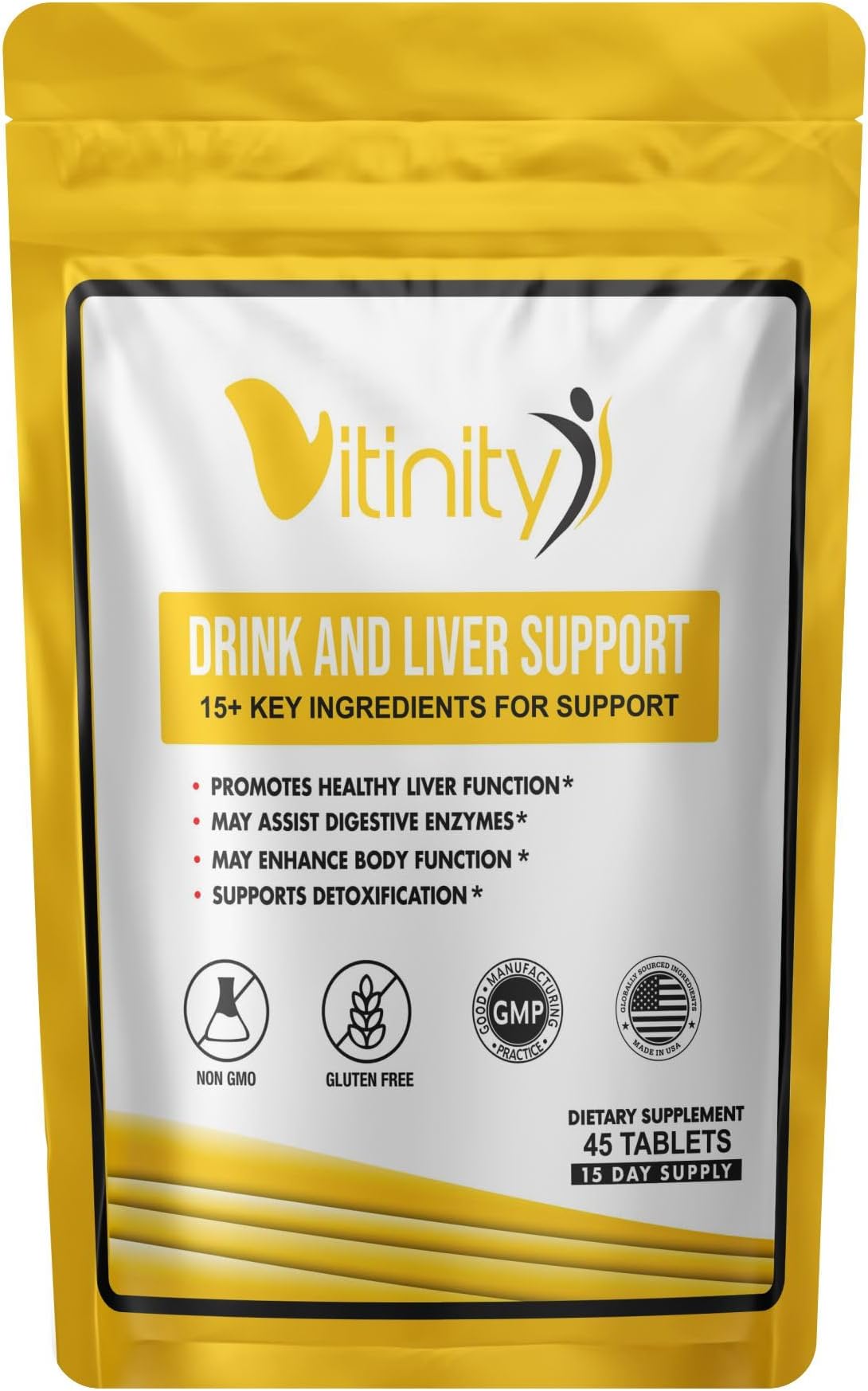 Anti Alcohol Drink Support Supplement - Craving Support,Liver Health,Reduce Alcohol Intake Formula - Kudzu,Milk Thistle Holy Basil,NAC Natural Detoxify,Gradual Reduction,Nutrient Replenisher - 15 Days