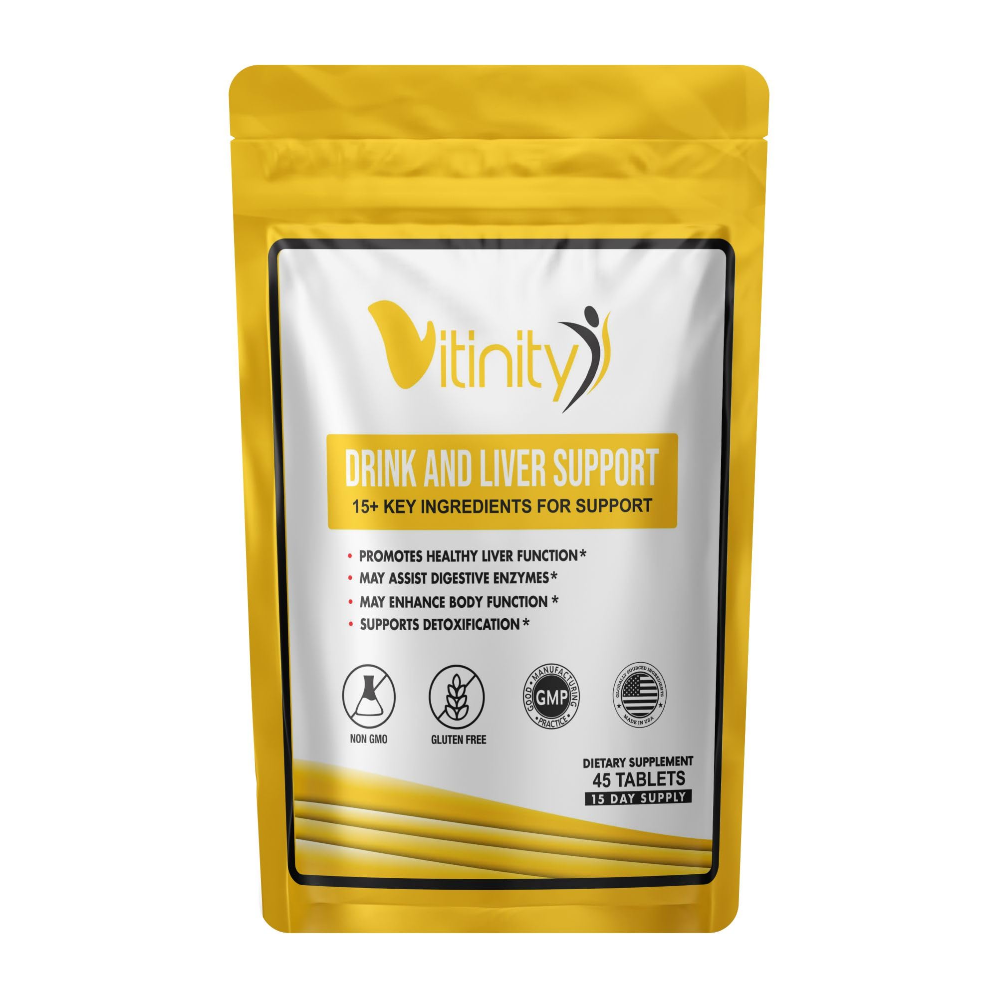 Anti Alcohol Drink Support Supplement - Craving Support,Liver Health,Reduce Alcohol Intake Formula - Kudzu,Milk Thistle Holy Basil,NAC Natural Detoxify,Gradual Reduction,Nutrient Replenisher - 15 Days