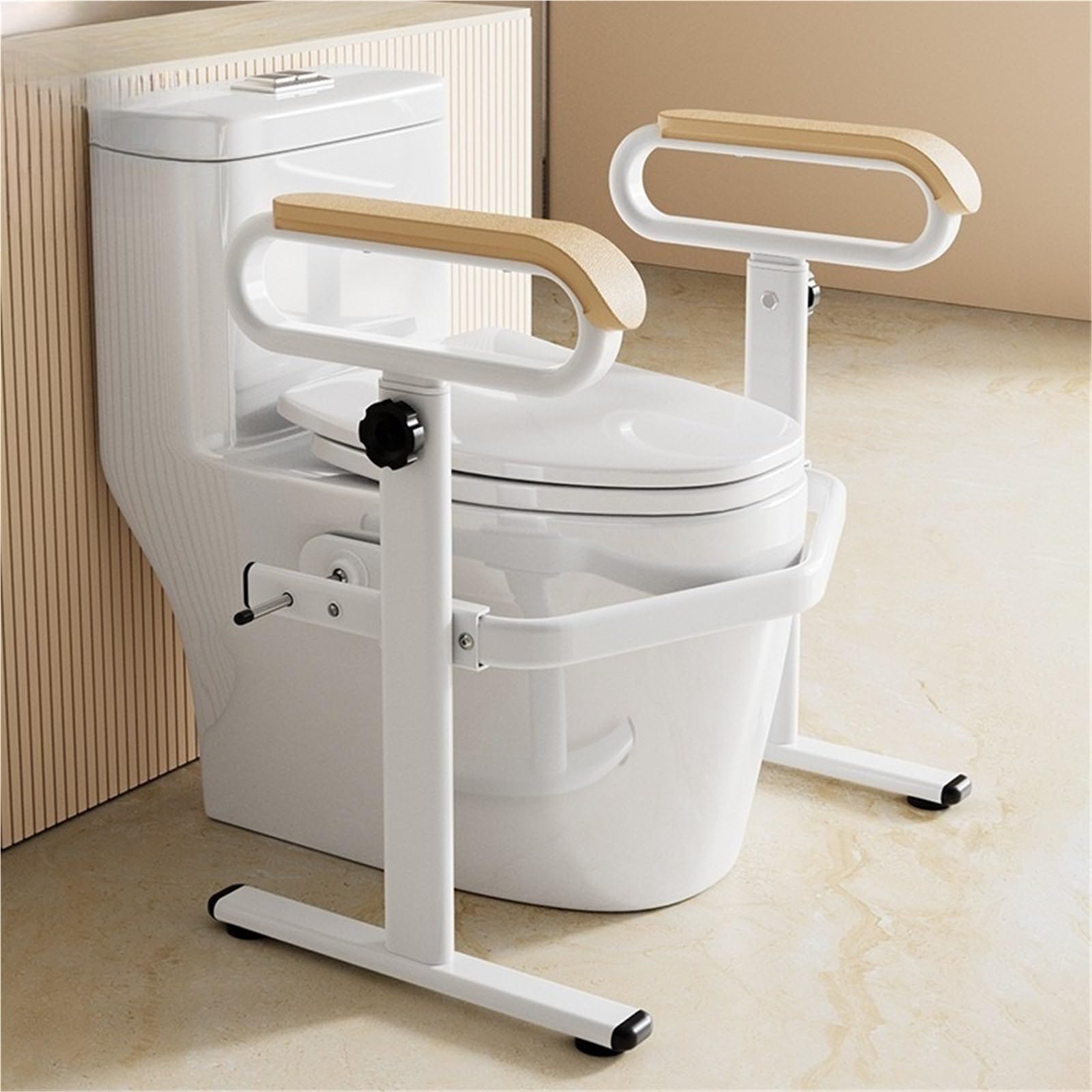 agarraderas baño Apoyabrazos de Inodoro para Personas Mayores, Marco de Soporte de Seguridad, discapacidad, barandilla, Soporte para Asiento de Inodoro de baño Tirador de baño