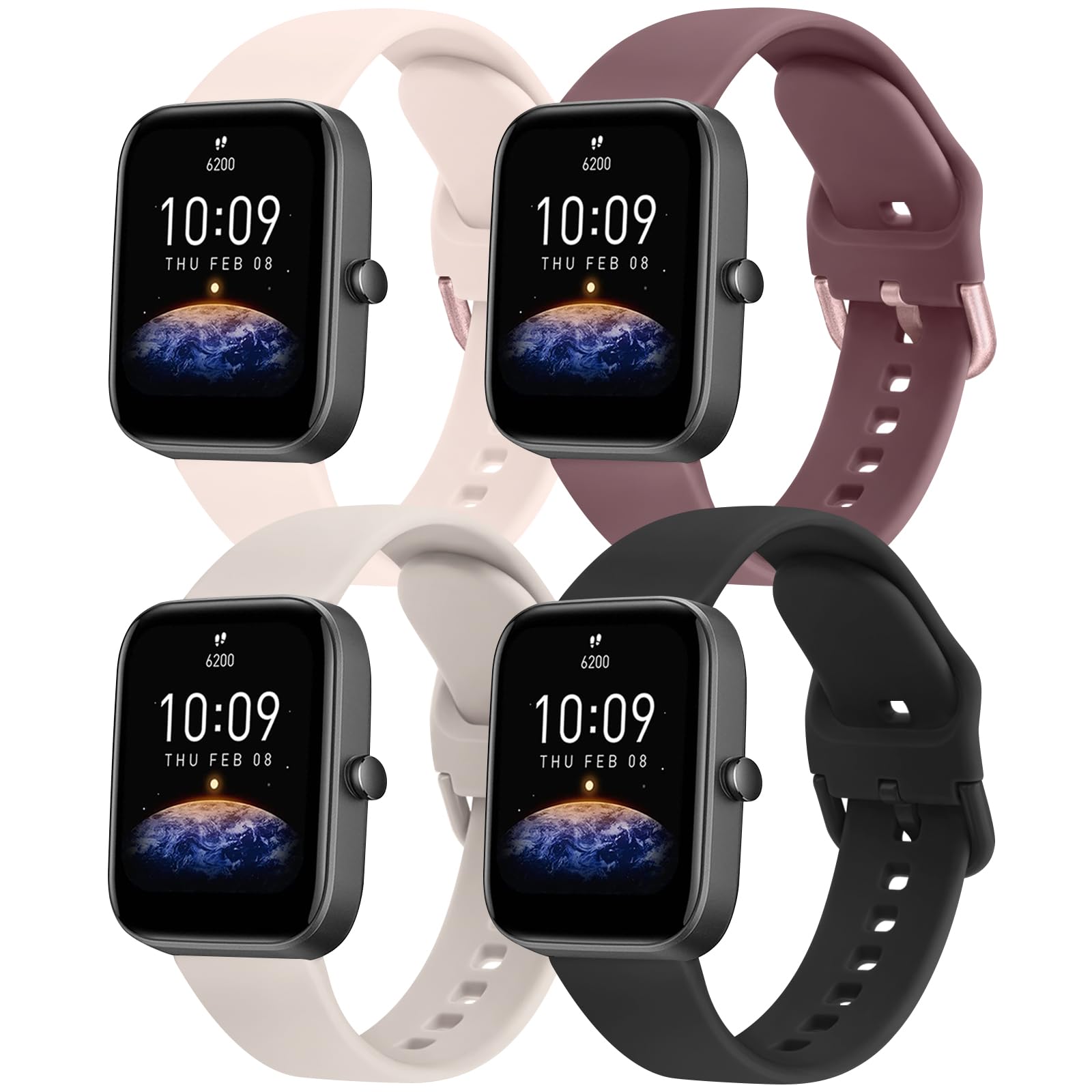 MeliyaBands Compatible with Amazfit GTS/GTS 2/GTS 3/GTS 2e/GTS mini/GTS  mini/GTS 4/GTR mini, 20mm Silicone Watch Band Replacement Straps