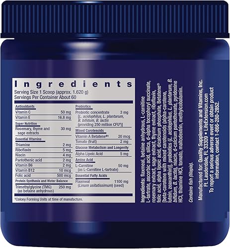 Miniatura 2 de Life Extension Dog Mix - Suplemento nutricional diario en polvo para tu mascota canina, fórmula avanzada con vitaminas, probióticos y ácidos grasos