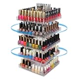 JACKCUBE DESIGN 5 Tier Clear Nail Polish 360 Rotating Display Rack Organizer Stand Makeup Cosmetics Storage Box Carousel Shelf with Acrylic Guard(5tier) – :MK387-5