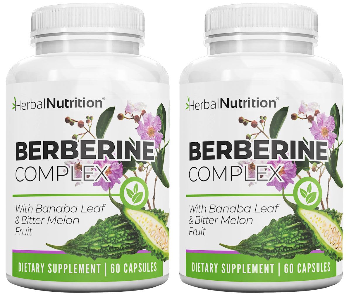 Herbal Nutrition Berberine Complex 1250mg of Berberine HCL, Banaba Leaf and Bitter Melon Extract, Supports The Immune System and Weight Management (2)