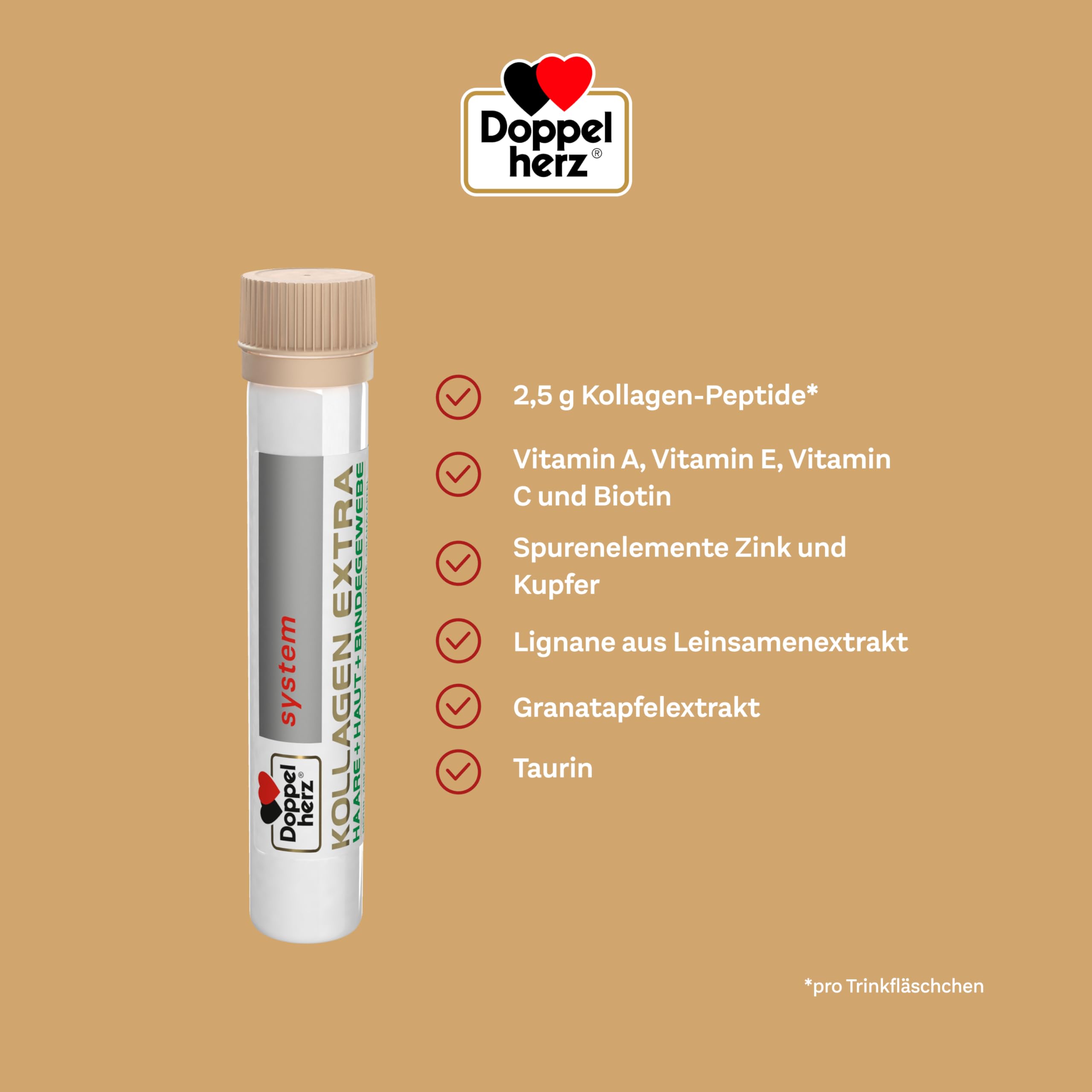 Doppelherz Kollagen Extra system Haare, Haut und Bindegewebe Lösung, 30 Sztuka Butelka do picia