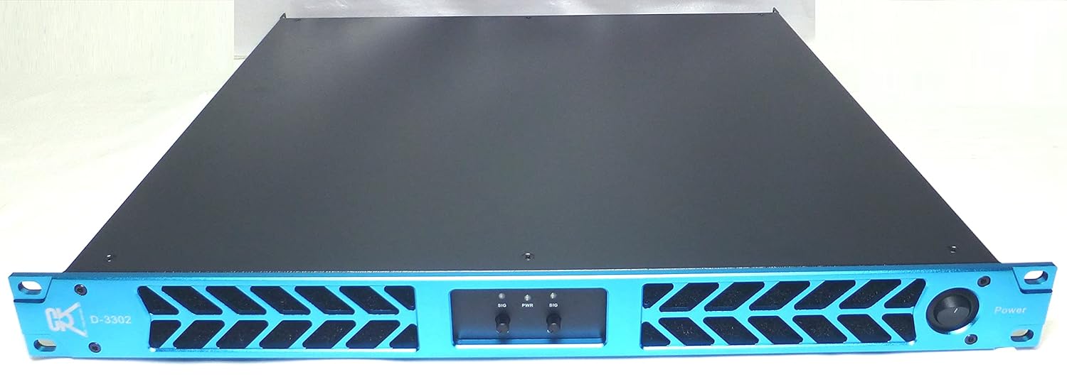 D-3302 Series Professional Power Amplifier One Space 3300 Watts x2 at 8Ω BLU
