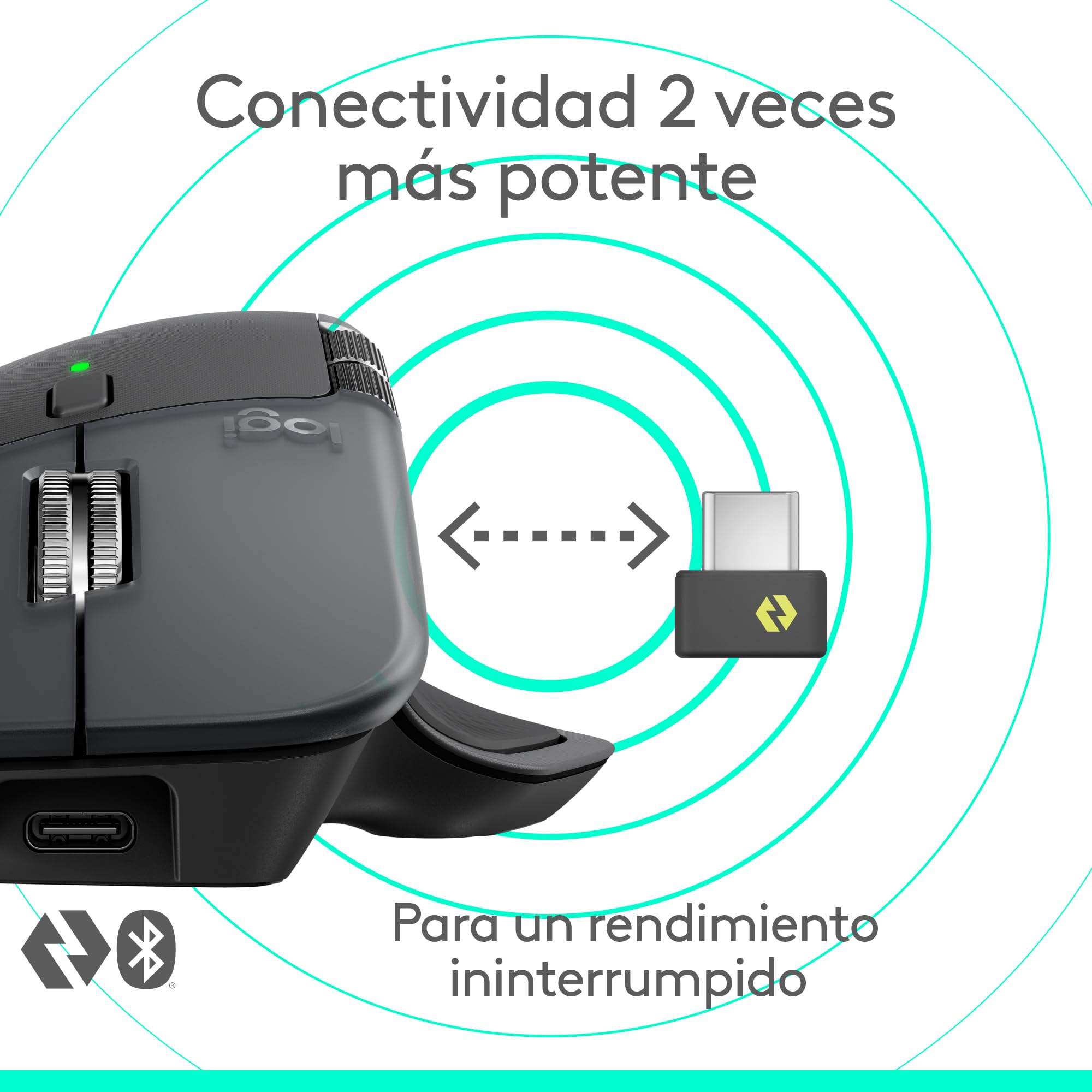 Logitech MX Master 4, ratón inalámbrico ergonómico con Respuesta háptica Avanzada, Desplazamiento ultrarrápido, USB-C, Bluetooth + MX Keys S Teclado inalámbrico, Perfil Bajo, QWERTY ESP - Grafito