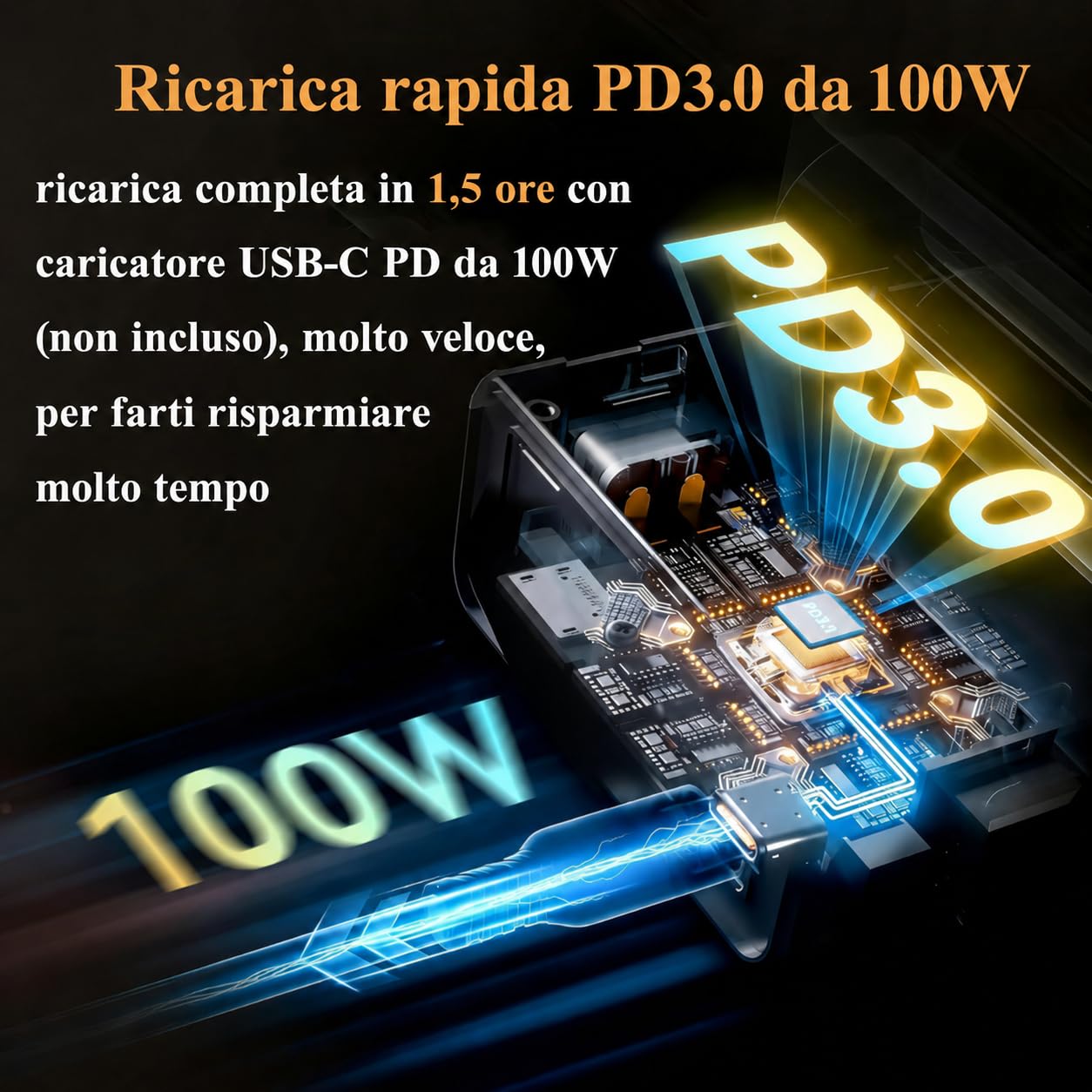 ZGCINE V Mount Battery V99 Pro,Batteria V-mount 94.72Wh 14.8V con Ricarica Rapida PD 100W,Dotata Porte D-Tap/2 USB-C/BP/2 DC e Schermo OLED,Compatibile con Camera, Camcorder,Phone,Monitor,Video Light