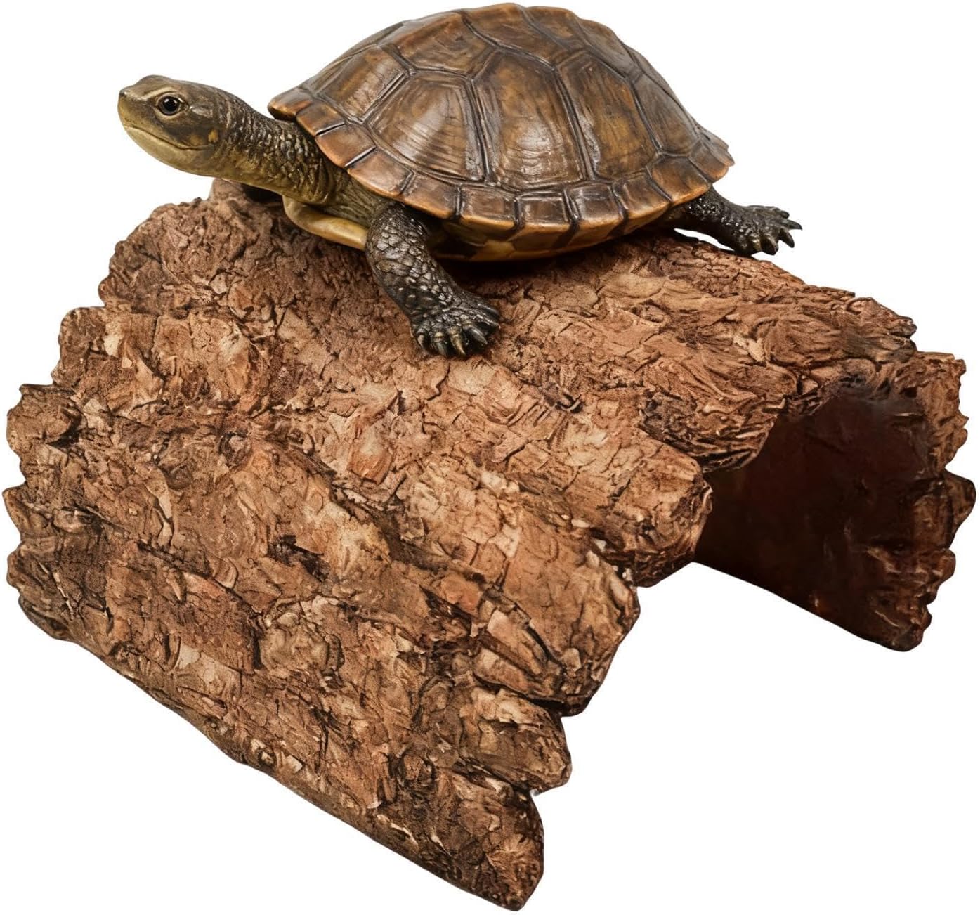 Reptile Cave, Terrarium, Aquatic Shelter, Durability Realistic Stone Secure Moisture Control Habitat Decor Bearded Dragon Leopard Gecko Turtle Frog Amphibian Tank Enclosure Ornament