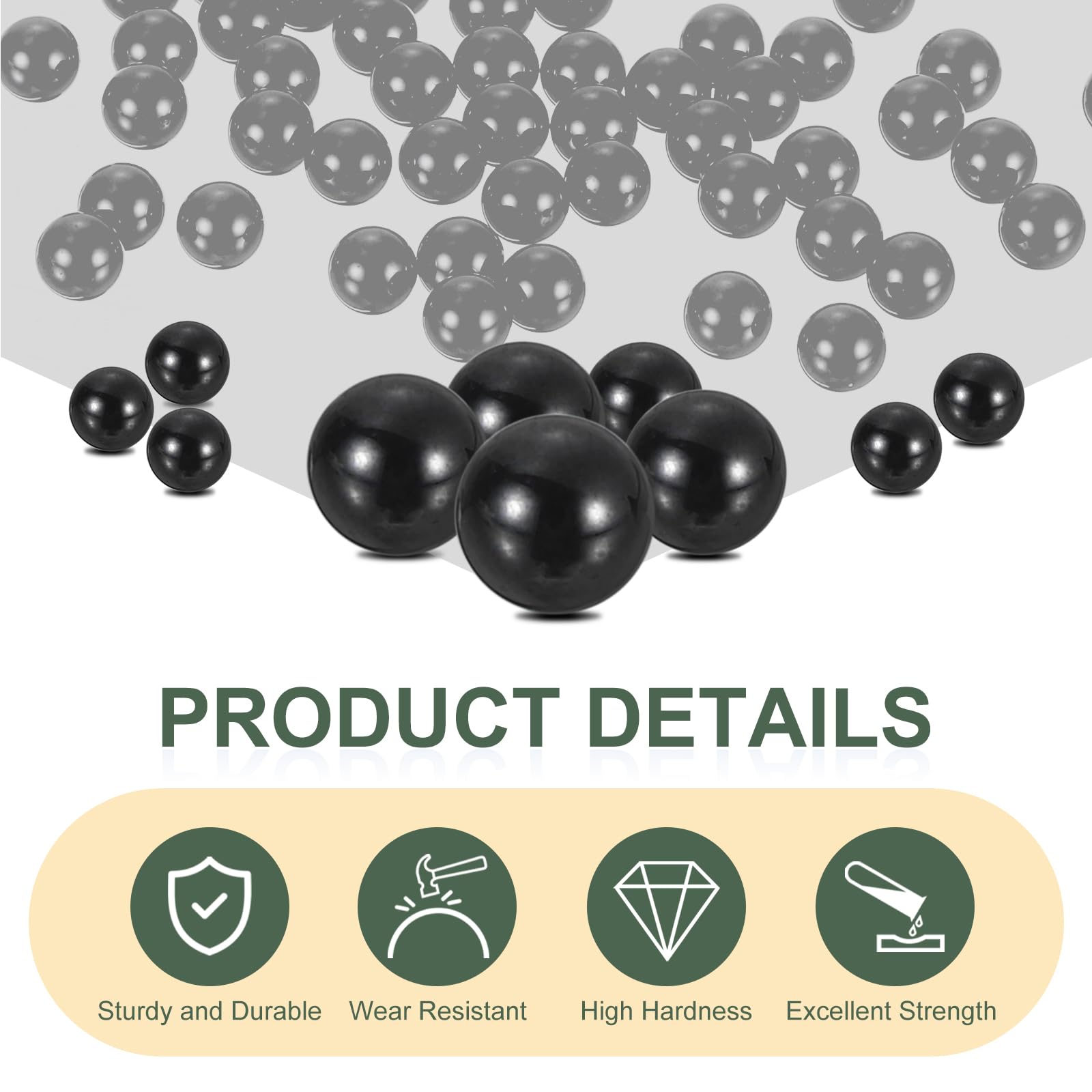 Uxcell 100 Pcs 3/32 Inch Ceramic Bearing Balls - Silicon Nitride Si3N4 Precision G10 Balls For Aerospace & Robotics - View #9