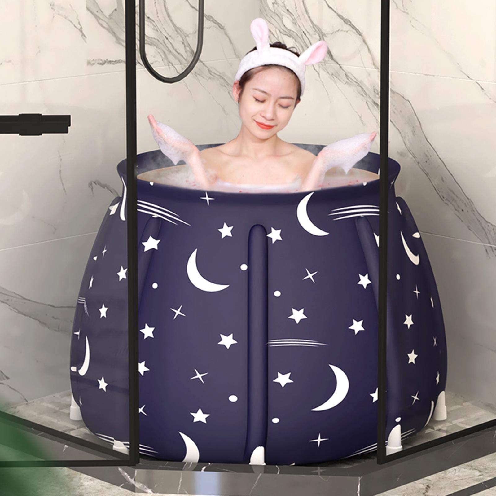 Bathtub Folding Wannenbad Fass Erwachsenen Wanne Aufblasbare Badewanne, 27 Zoll Dicker Plastikeimer Badewanne Zum Einweichen Von Badewannen, Eisbadewannen Und Tragbaren Außenbadewannen Geeignet