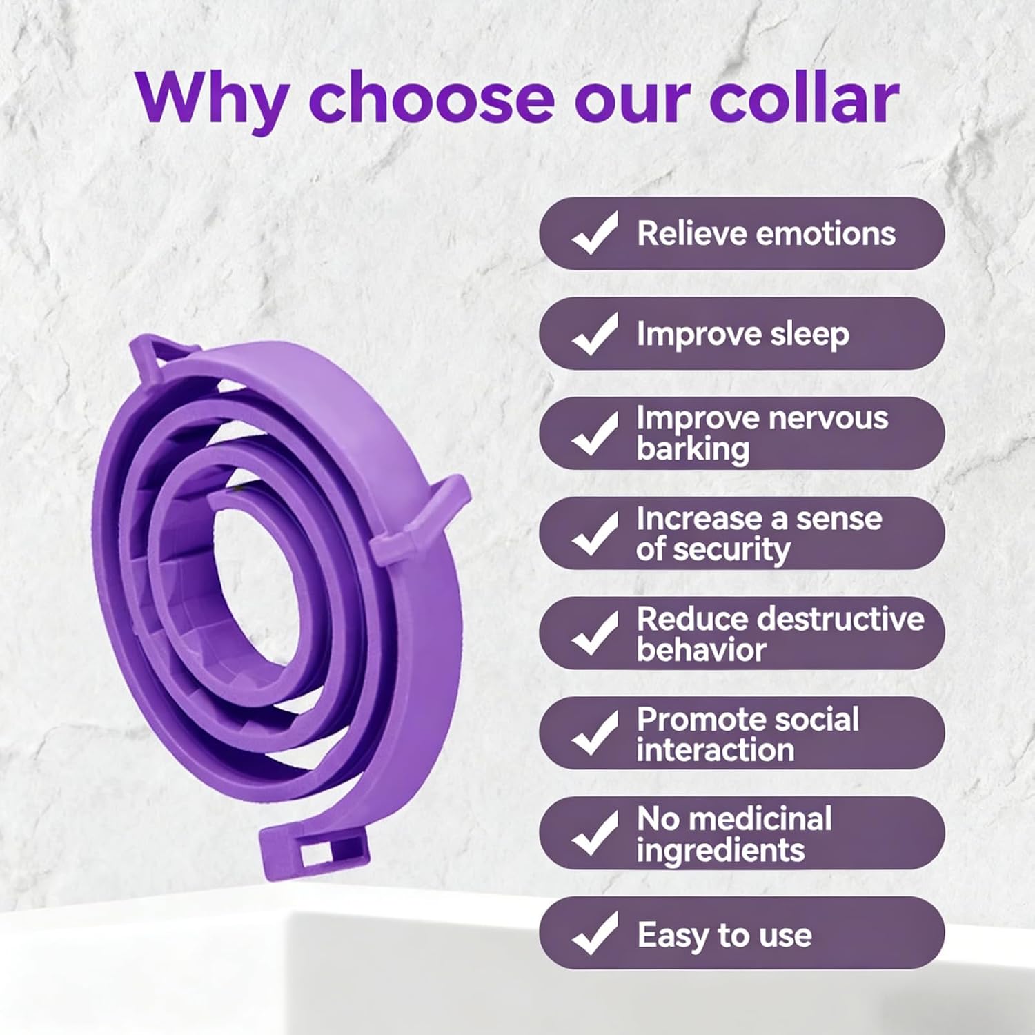 Pawlax Calming Collar for Dogs,Pawlax Collar,3Pack Dog Calming Collar Waterproof,60 Days Long-Lasting Stress Relief for Puppy & Adult Dogs
