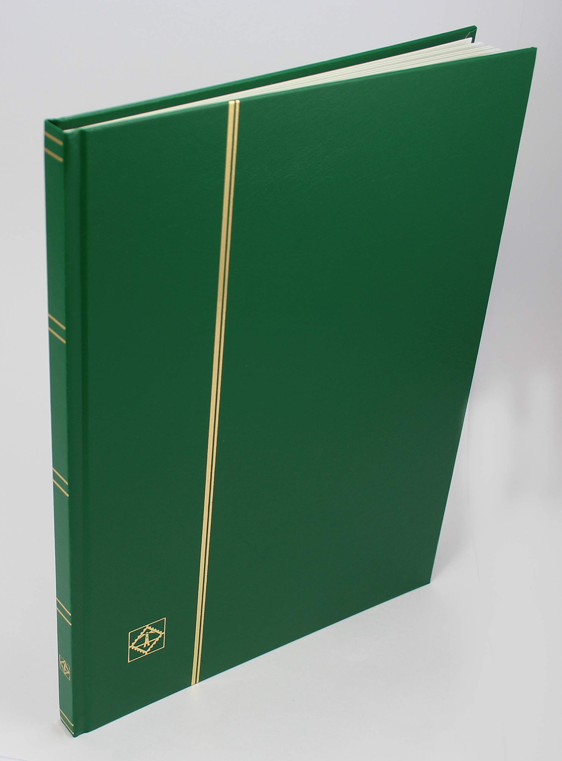 Lighthouse 8/16 White Page Stockbook/Stamp Album (Green)