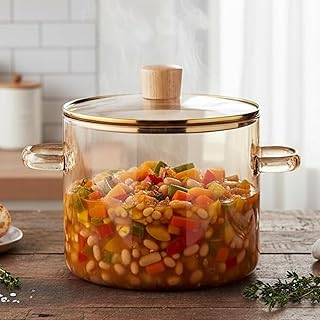 The Better Home Zeno Borosilicate Pot with Lid (2.3L)| Handi for Cooking & Serving | Microwave Safe | Glass Cookware for G Price In India