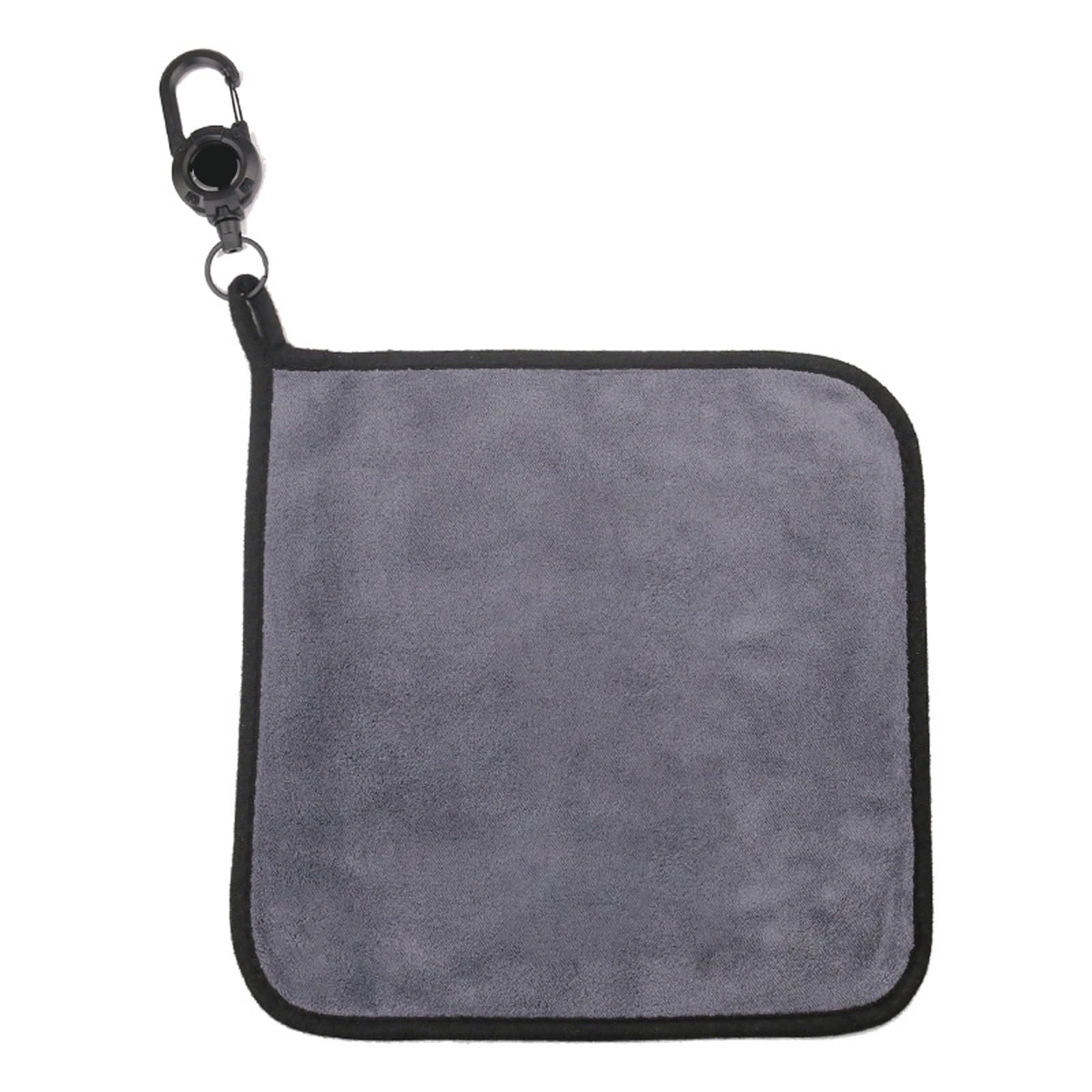 Tsophreniq Multipurpose Microfibers Angling Towel Retractable Carabiner Clip Compacts Fishing Towel for Fishing Trip Light Weight