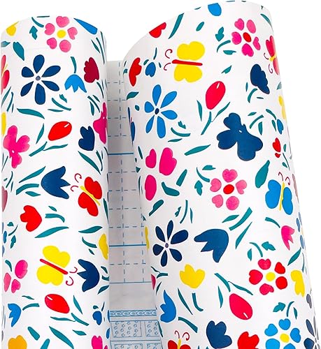 Miniatura 5 de Yifasy Rollo de 19.7 pies para estantes florales coloridos para despegar y pegar, papel tapiz extraíble para estanterías de muebles, adhesivo para
