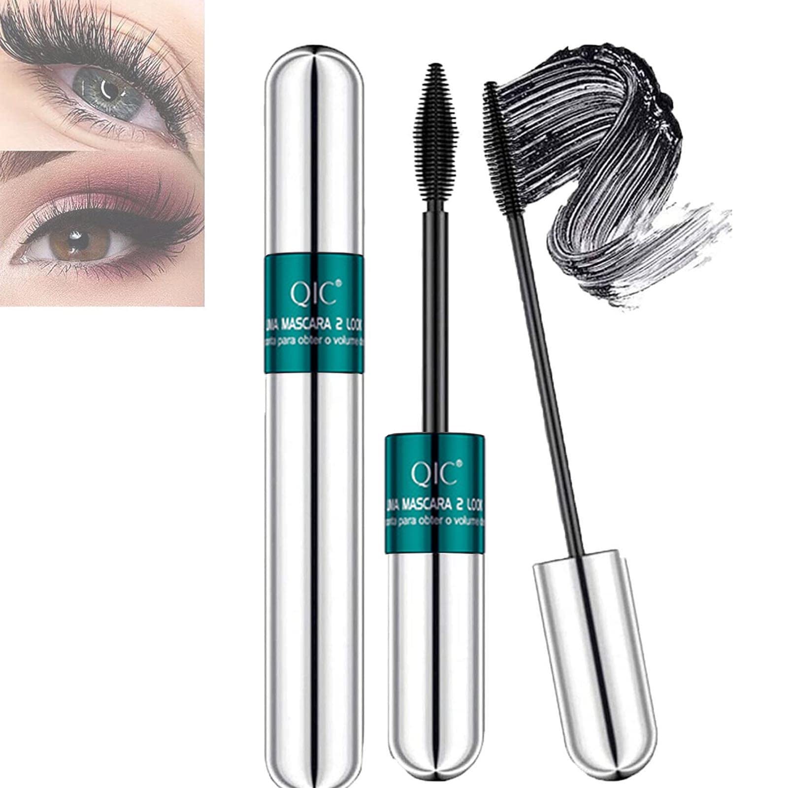 Irovami4D Vibely Mascara, 2 in 1 Thrive Cosmetics Mascara for Natural Lengthening and Thickening Effect, Waterproof and Long-Lasting (1PCS)