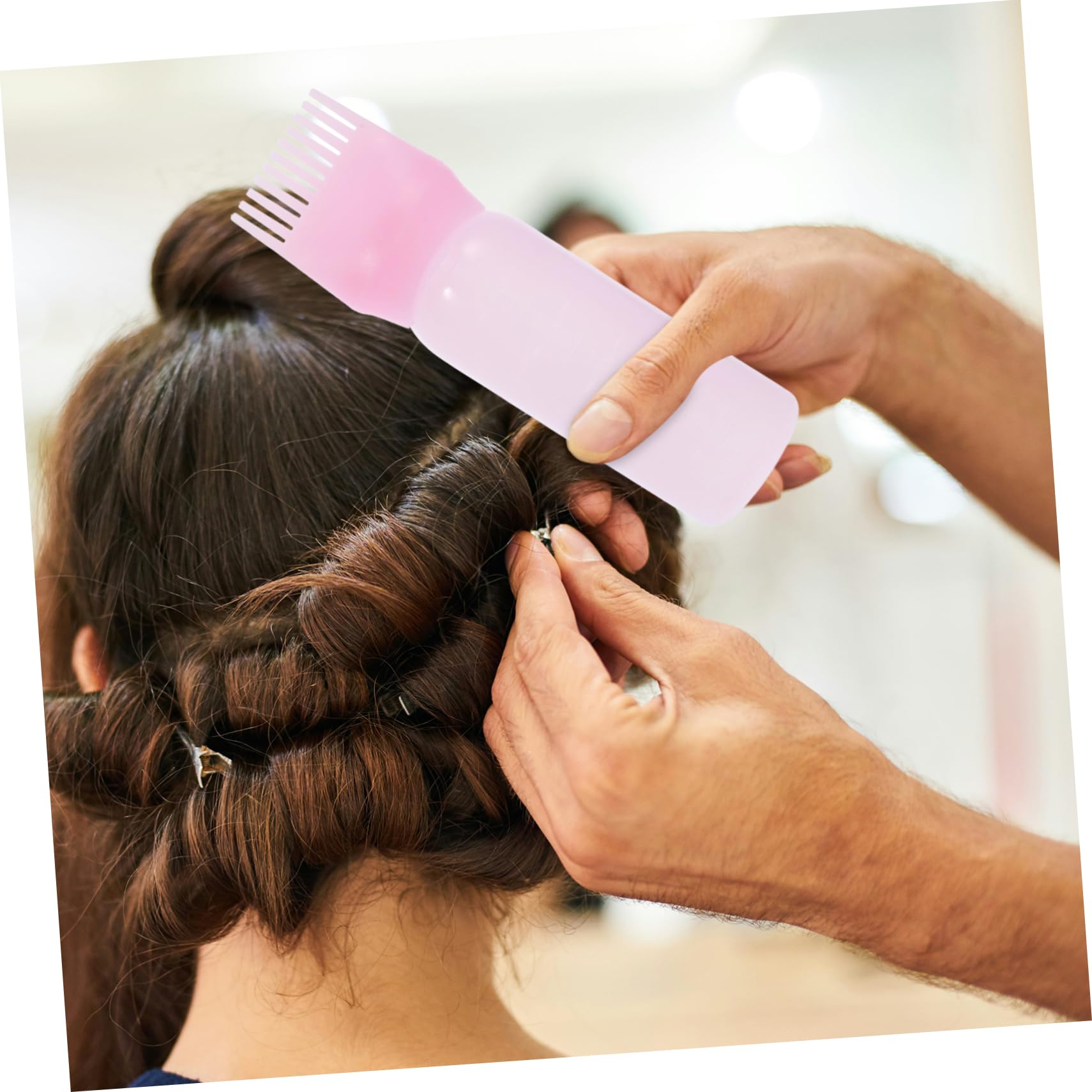 VICASKY 3pièces Flacon Applicateur de Teinture Capillaire avec Peigne Doseur et Échelle Graduée pour Application Directe et Répartition Uniforme