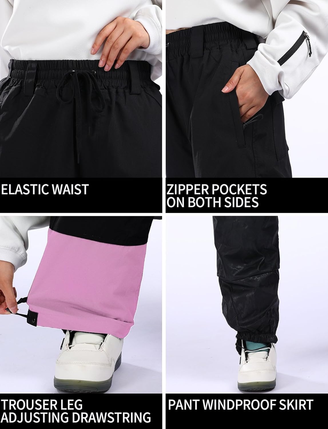 GSOU SNOW Womens Ski Pants Snow Snowboarding Waterproof Windproof Insulated Winter Outdoor Hiking Warm