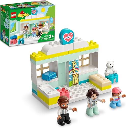 Miniatura 1 de LEGO DUPLO Town Doctor Visit 10968 - Juego de juguetes de construcción para niños preescolares niños pequeños y niñas a partir de 2 años 34 piezas