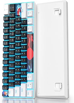 60 Percent Gaming Keyboard 61 Keys Mechanical Keyboard Ultra Compact Wird Keyboard LED Backlit with Red Switch for PC Laptop Gamer(61 Black)