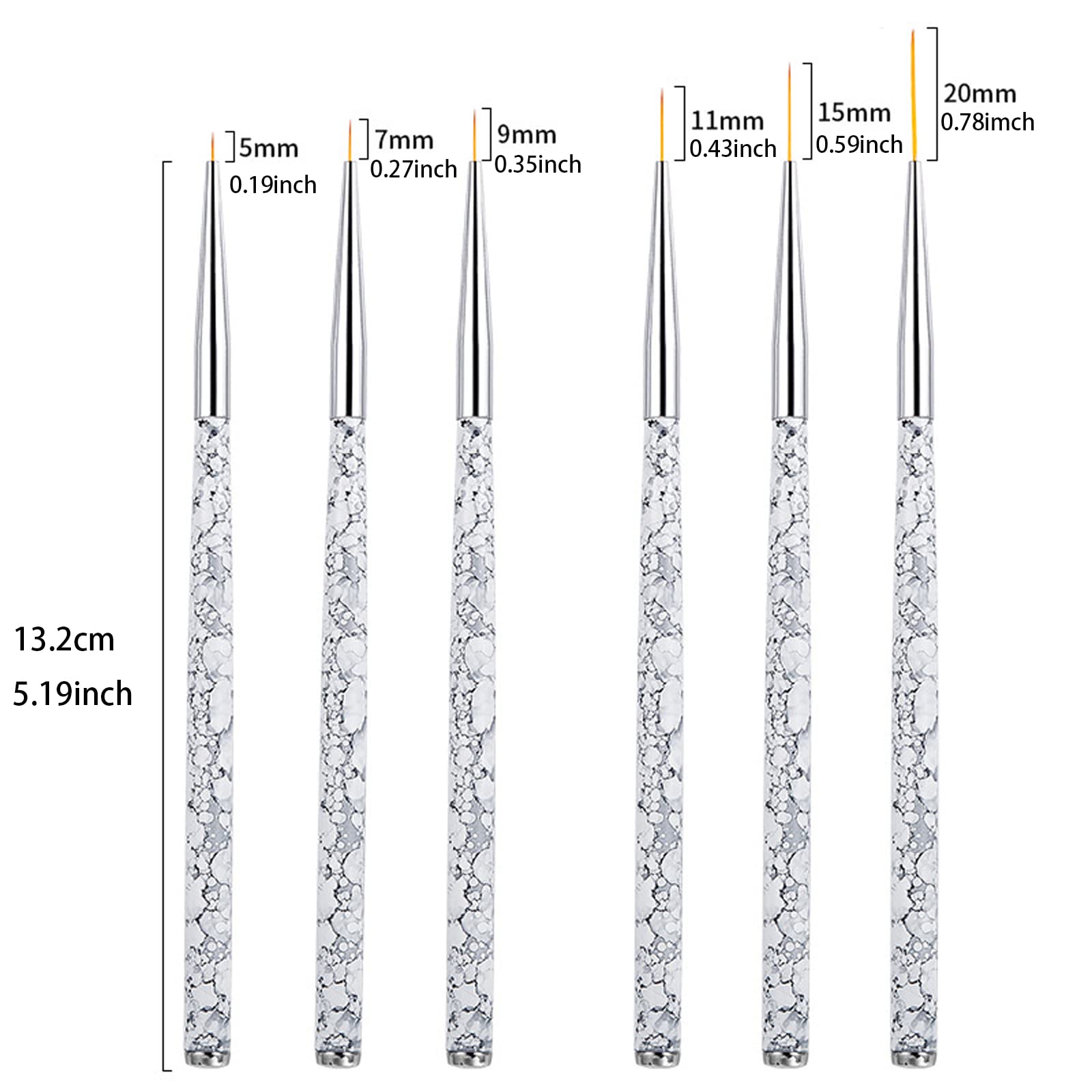 JCKD 6pcs Nail Art Brushes - Image 2