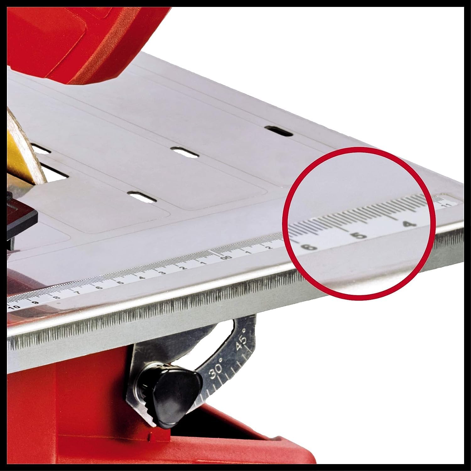 Einhell TC-TC 800 Tagliapiastrelle, 800 W, 2.950 min-1, banco in acciaio inossidabile inclinabile dotato di una scala graduata, Altezza di taglio a 90° 34 mm; Altezza di taglio a 45° 14 mm