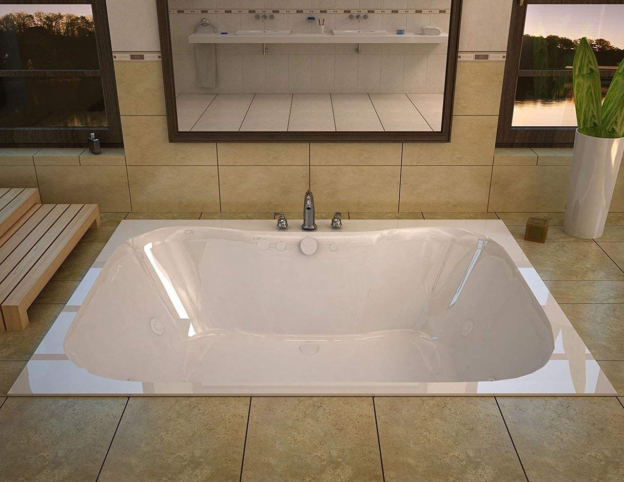 Spa World Venzi Vz4060nwr Flora Rectangular Whirlpool Bathtub
