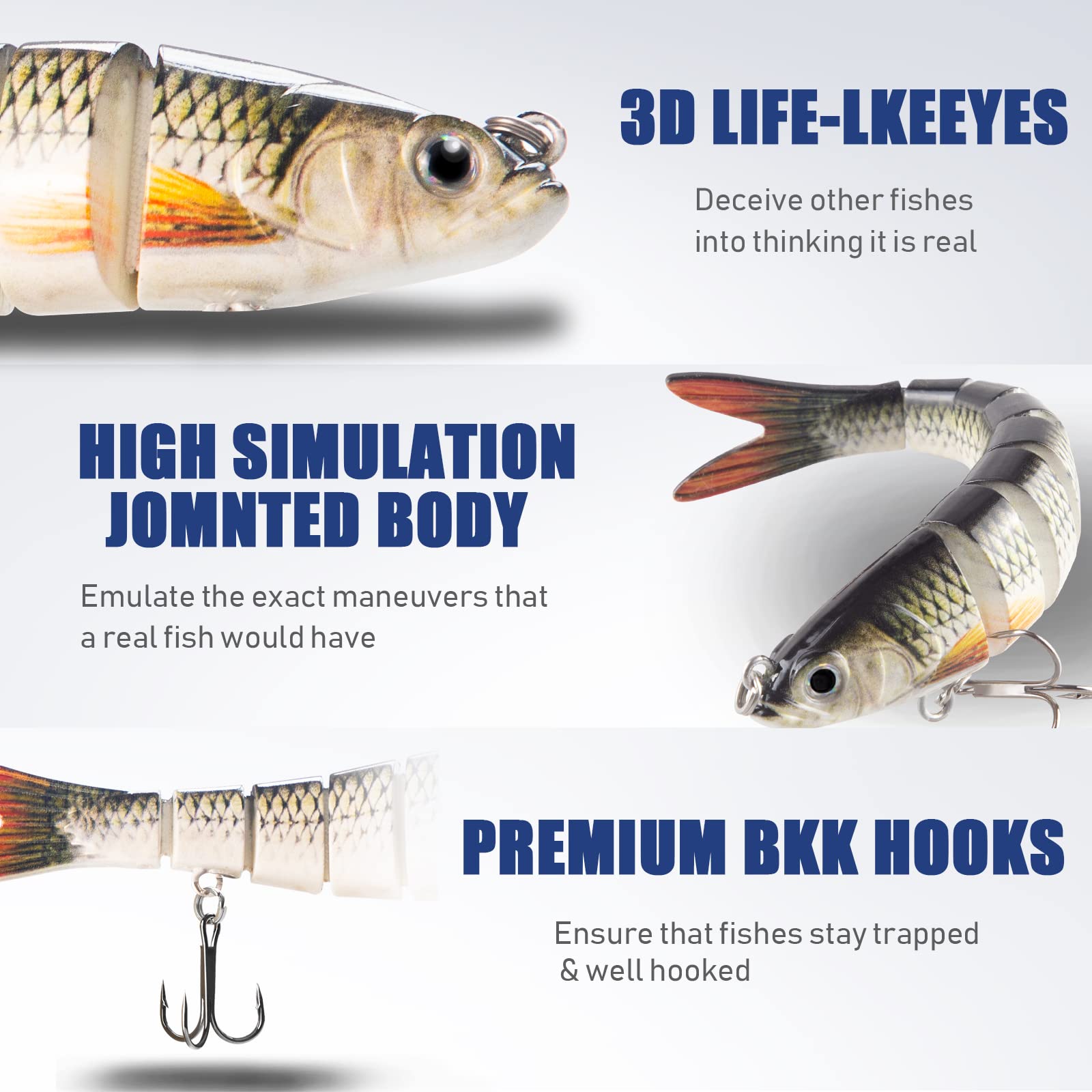 Przynęty na szczupaki i wędkarstwo morskie - Multi Jointed Swimbaits, powolne opadanie, pływanie bioniczne - akcesoria do słodkowodnych i słonowodnych, 27g/13.7 cm TXB1-1