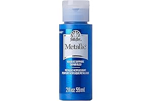 FolkArt Blue Sapphire Metallic Acrylic Paint - 2 Fl Oz Pack -...