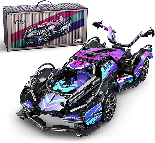 Miniatura 1 de Juegos de construcción de autos deportivos, modelo para adultos y carreras deportivas coleccionables, kit de construcción 114, juguete deportivo