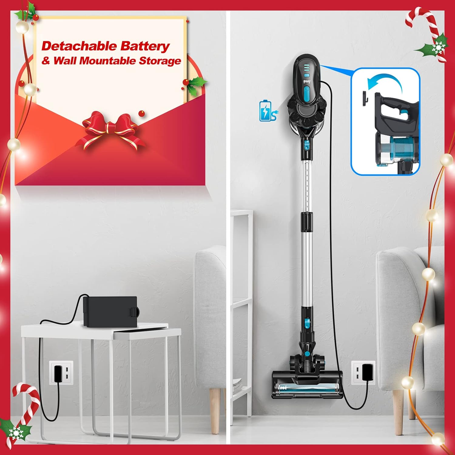 Buy INSE Cordless Vacuum Cleaner, Lightweight Stick Vacuum Up to 45min