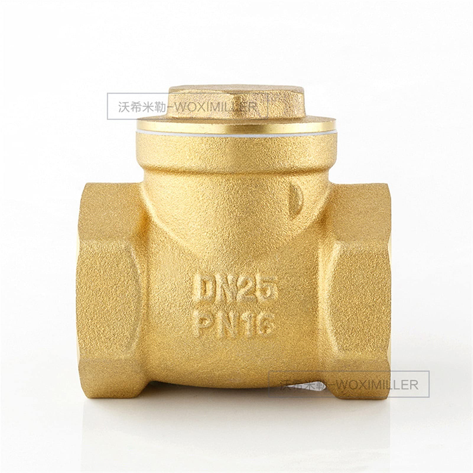 Raccords de tuyauterie 1/2 "1 pouce DN15 DN20 DN25 DN25 DN32 Femme Femme Swing Valve Valve Laiton Horizontal raccord gaz (Specification : DN25)