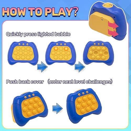 Miniatura 7 de Juguetes para ansiedad para niños de 8 a 12 años, divertido juego de pop pro It con luz, juguete de mano para personas de 5 a 7 años, juguetes