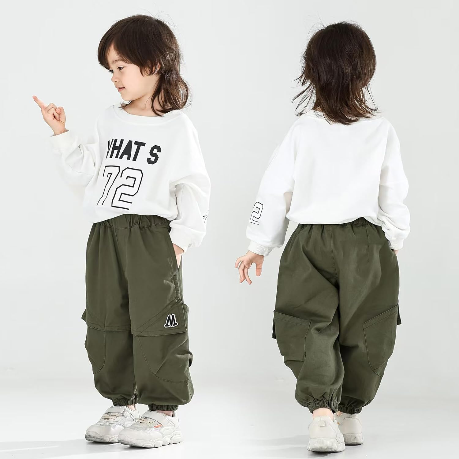 MINI PANDA Toddler Pants Boys& Girls, Relaxed Stretch Twill Toddler Casual Pants - Image 6