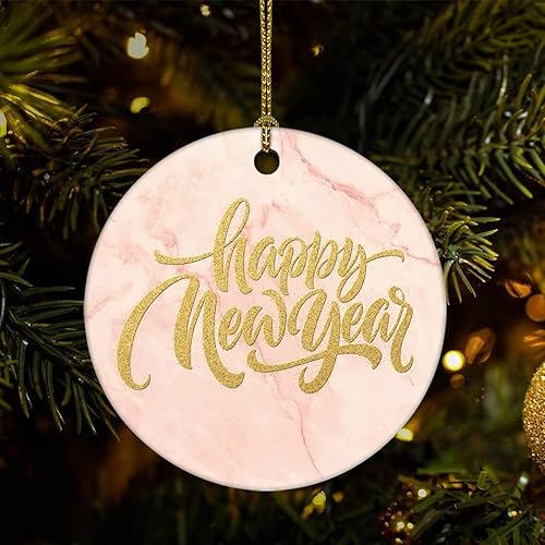 Cheyan Funny Happy New Year Christmas Porcelain Ornament Home Decorations Christmas Pendants Marble Printed Christmas Tree Hanging Ornament Cheyan Funny Happy New Year Christmas Porcelain Ornament Home Decorations Christmas Pendants Marble Printed Christmas Tree Hanging Ornament