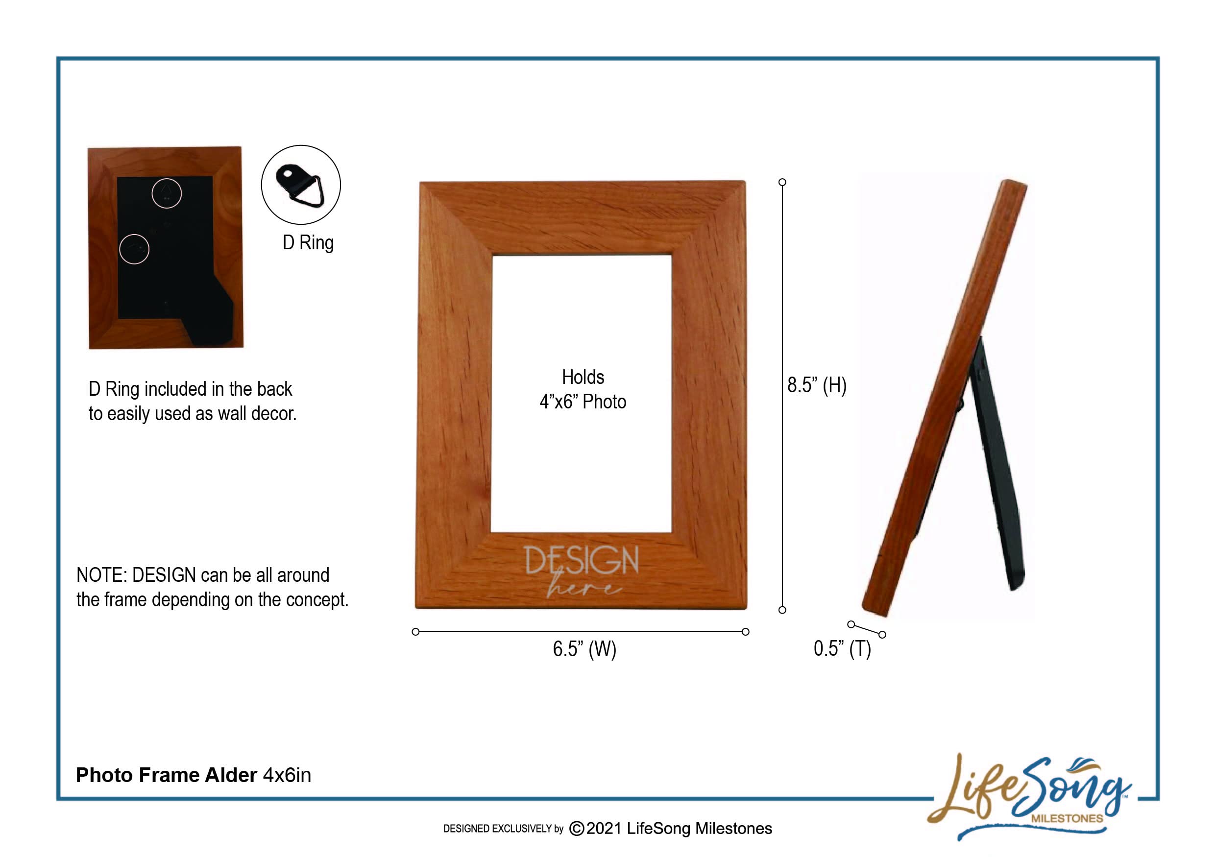 LifeSong Milestones Cornici personalizzate per bambini e bambine, per annuncio di nascita o camera da letto, cornici per neonati da 10,2 x 15,2 cm, misure 16,5 x 21,6 cm (di tutte le cose)