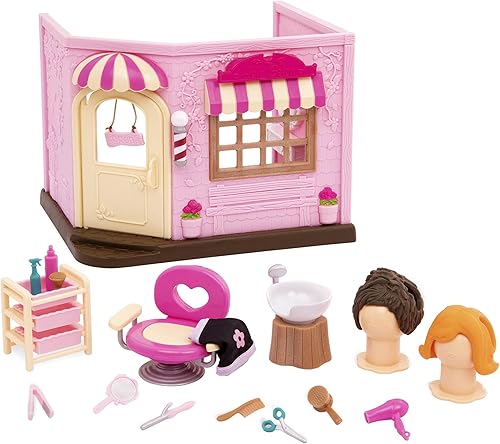 Li'l Woodzeez Juego de teatro Honeysuckle con muebles y accesorios en miniatura - Colorido juego infantil para juegos imaginativos - Figuras de